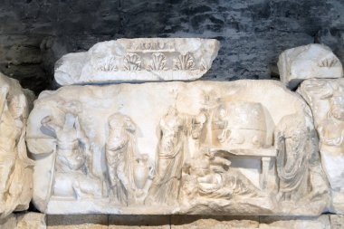 Hierapolis Antik Kenti kalıntıları.Pamukkale,Denizli Türkiye