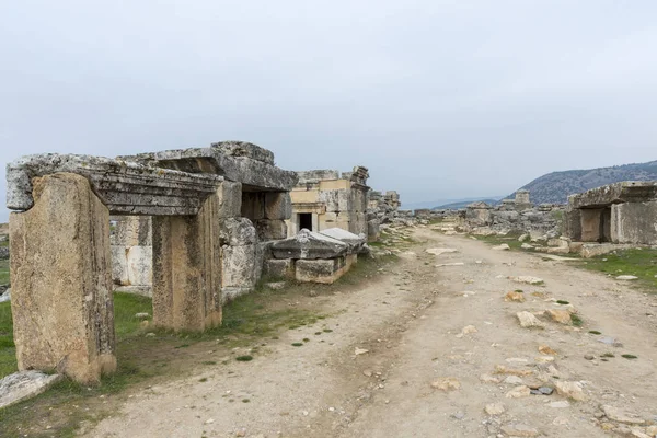 Las Ruinas Antigua Ciudad Hierapolis Pamukkale Denizli Turquía —  Fotos de Stock