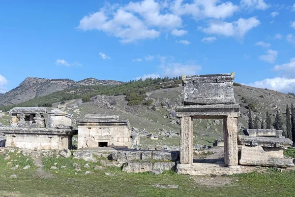 Hierapolis Antik Kenti Kalıntıları Pamukkale Denizli Türkiye — Stok fotoğraf