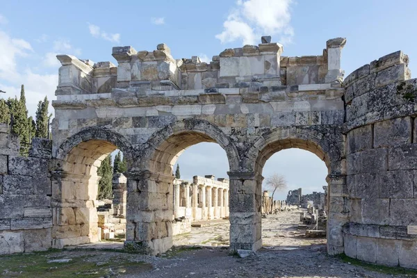 Antica Città Hierapolis Rovine Pamukkale Denizli Turchia — Foto Stock