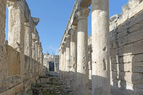 Cidade Antiga Hierápolis Ruins Pamukkale Denizli Turquia — Fotografia de Stock