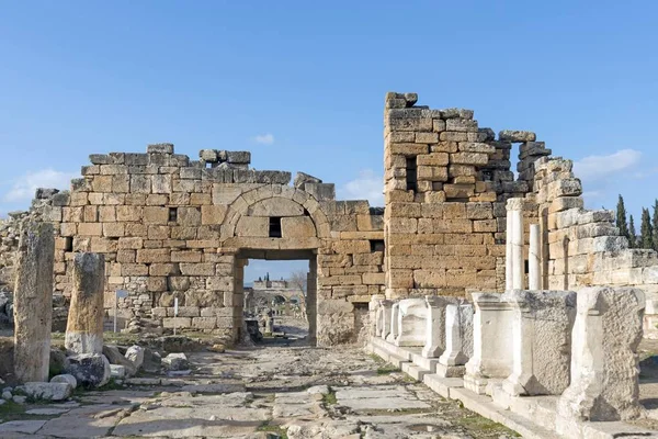 Antica Città Hierapolis Rovine Pamukkale Denizli Turchia — Foto Stock