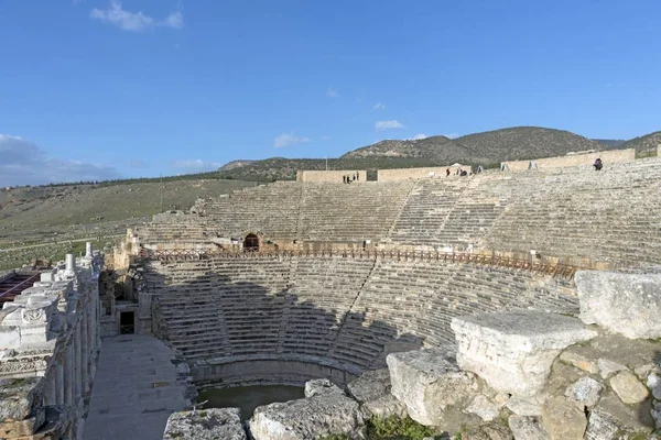 Oude Stad Van Hierapolis Ruïnes Pamukkale Denizli Turkije — Stockfoto
