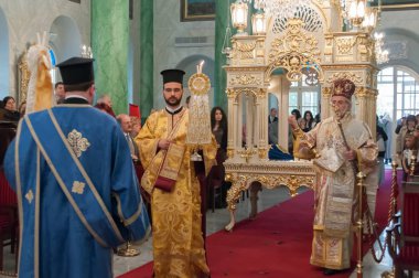 24 Nisan 2011 İstanbul.The Paschal Greeting, Paskalya Alkışı olarak da bilinir, Doğu Ortodoksları, Doğu Ortodoksları ve Doğu Katolik Hristiyanları arasında bir Paskalya geleneğidir..