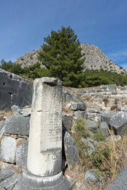 Priene, Menderes (Maeander) Nehri'nin yaklaşık 0 km kuzeyinde ve Ege Denizi'nin 16 km iç kesiminde, Türkiye'nin güneybatısında, İonia Antik Kenti.