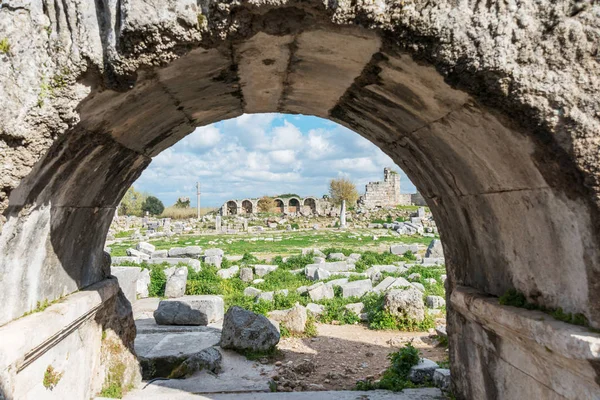 Starověké Městské Rozvaliny Antalya Turecko — Stock fotografie