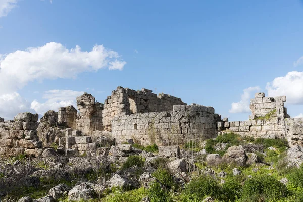 Ancient Perge City Ruins Antalya Turkey — Stock Photo, Image