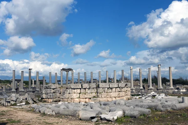 Oude Perge City Ruins Antalya Turkije — Stockfoto