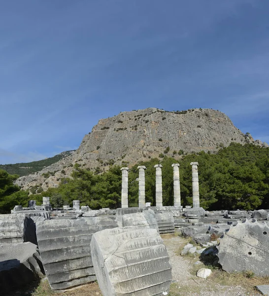 Priene Ancient City Ionia North Menderes Maeander River Inland Aegean — Stock Photo, Image