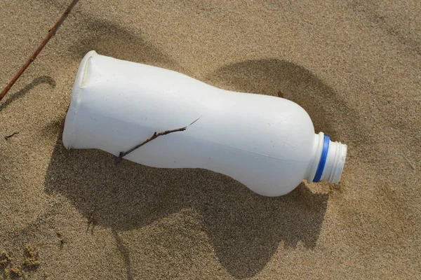 Février 2017 Istanbul Beaucoup Déchets Sur Plage Pollution Environnement — Photo