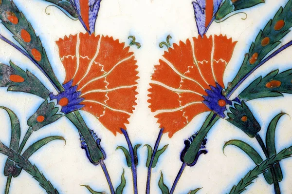 2009 Istanbul Turkey Floral Gemusterte Fliese Aus Blauer Moschee Antike — Stockfoto