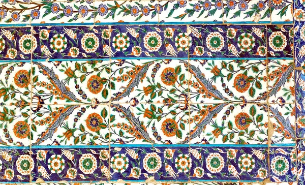 2009 Istanbul Turkey Floral Patterned Tile Blue Mosque Ancient Ottoman — Stock Photo, Image