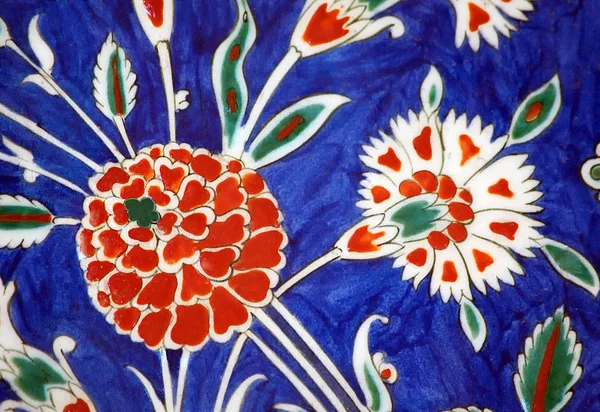 2009 Istanbul Turkey Floral Azulejo Modelado Mesquita Azul Antiga Era — Fotografia de Stock