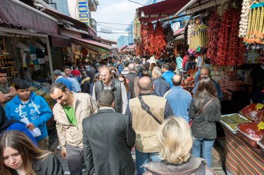 27 Nisan 2014 İstanbul Türkiye.Tahtakale, İstanbul ilinin en büyük kapalı çarşılarından biridir..