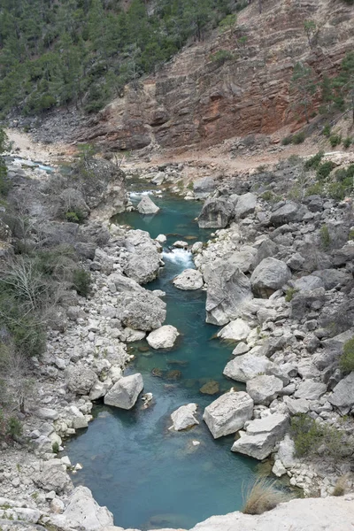 Yerkopru Vattenfall Och Canyon Ermenek River Ligger Liten Stad Som — Stockfoto