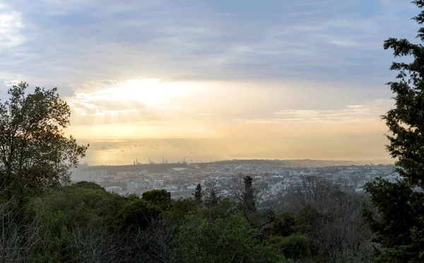 Sunset Camlica Hill Istanbul Nprovince — Stock Photo, Image