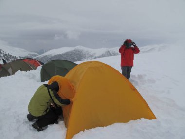 Zigana Dağı'nda kar kampı
