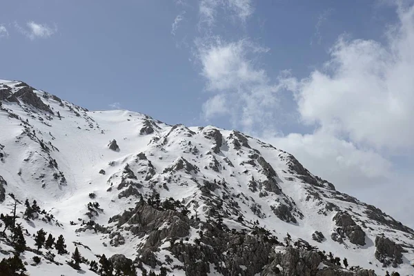 Schneelager Auf Dem Berg Zigana — Stockfoto