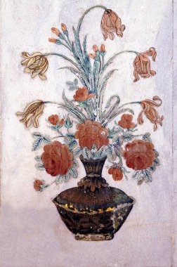16 Mart 2010 İstanbul Türkiye.Topkapı Sarayı'nın Harem bölümünde motif.