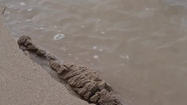 Uma Praia Areia Para Passar Tempo — Vídeo de Stock