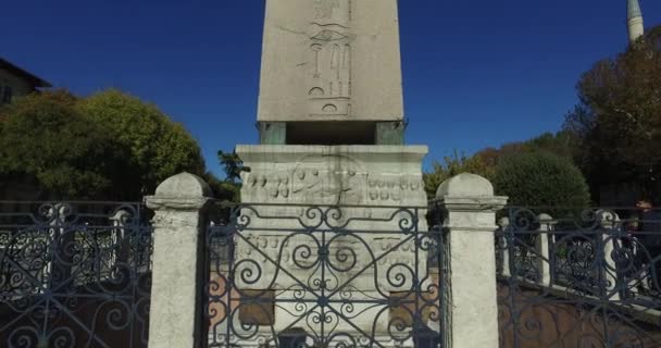 Theodosius Obelisk Sultanahmet Torget Istanbul Turkiet — Stockvideo