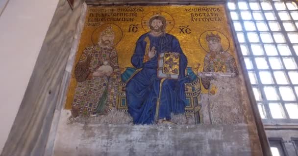 Hagia Sophia Bývalá Řecká Pravoslavná Křesťanská Patriarchální Katedrála Později Osmanská — Stock video