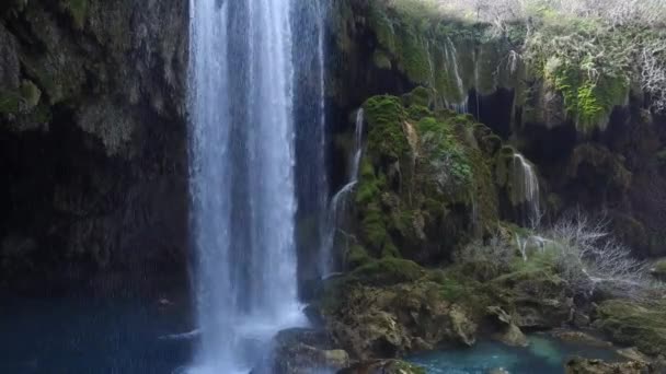 Yerkpr Waterval Mut District Van Zuid Turkije Mersin Biedt Een — Stockvideo