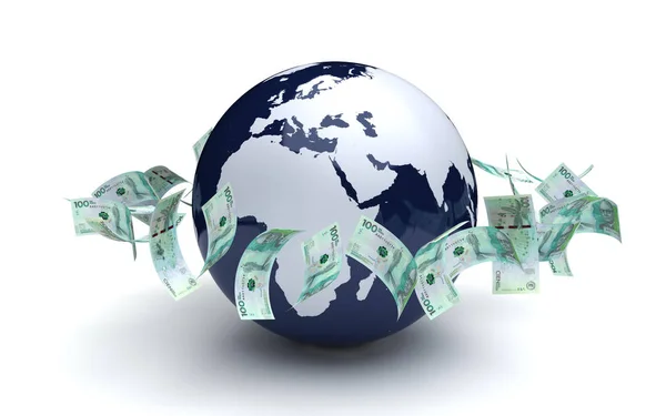 Global Business Colombian Pesos Currency — Stock Photo, Image