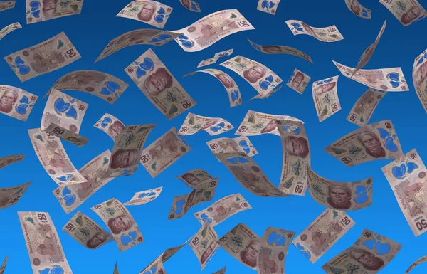 Mexicaanse Peso Geïsoleerd Met Uitknippad Vliegen — Stockfoto