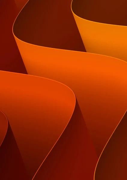 Orange Curved Background Render — Stock Photo, Image