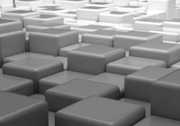 Gray Background Cubes Rendering — Stock Photo, Image