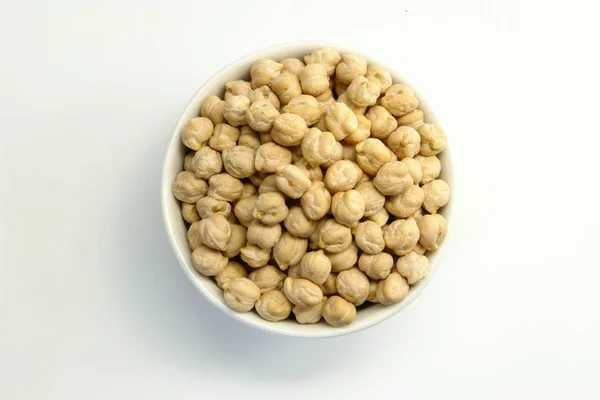Cup Chickpea White Background — Stock Photo, Image