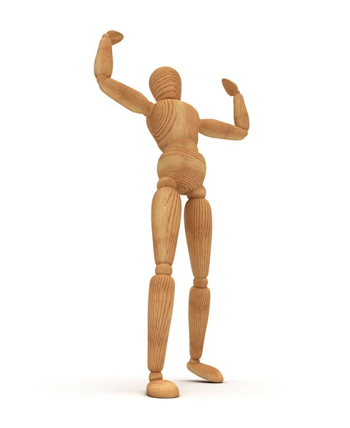 Muscular Mannequin Isolated White Background — Stock Photo, Image