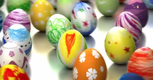 Dancing Easter Eggs Seamless — Stock Video