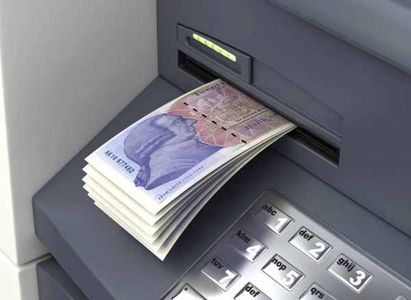 Atm から出金英国ポンド — ストック写真