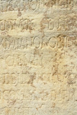 Eski Türkiye'de Efes antik kenti üzerinde yazıt oyulmuş