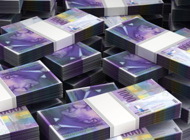 İsviçre Frangı Closeup yığını