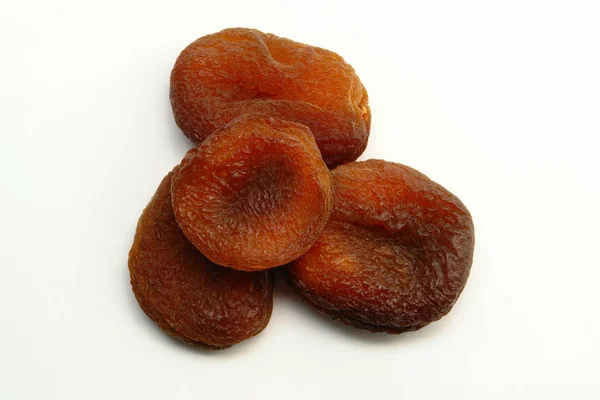 Stack Sundried Apricots Isolated White Background — Stock Photo, Image
