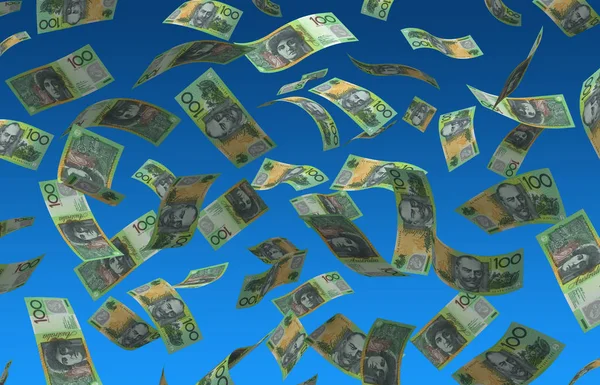 Летающий Австралийский Доллар Изолирован Клиппинга — стоковое фото