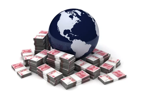 Global Business met Chinese Yuan — Stockfoto