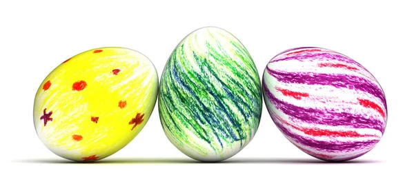 Coloridos huevos de Pascua — Foto de Stock