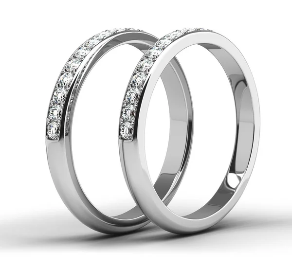 Δύο διαμαντένιο δαχτυλίδι γάμου Φωτογραφία Αρχείου