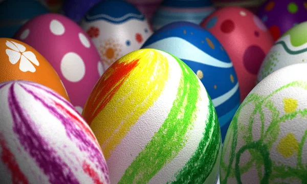 Coloridos huevos de Pascua —  Fotos de Stock