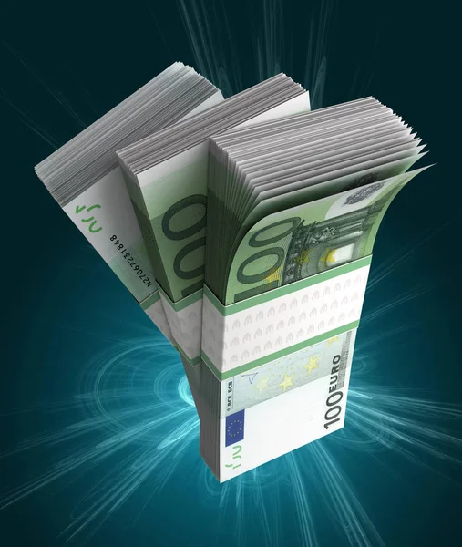 Stack of European Euro — Stock Photo, Image