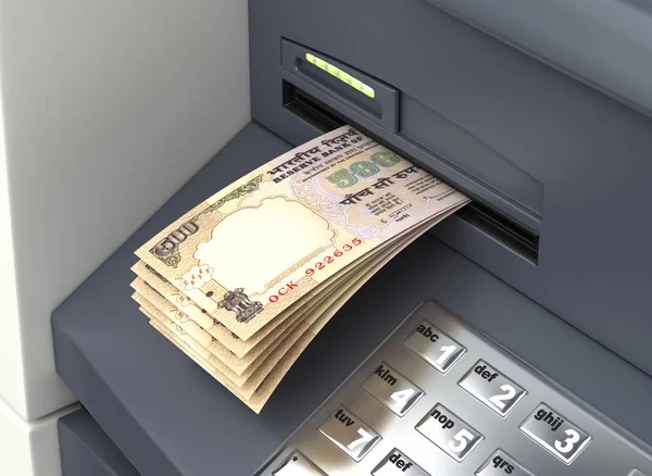 Rupia indiana do ATM — Fotografia de Stock