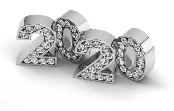 Nový rok a diamanty 2020 — Stock fotografie