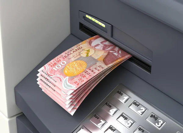 Yeni Zelanda Doları Atm'den — Stok fotoğraf