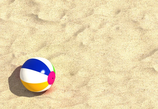 Una pelota de playa en una playa —  Fotos de Stock
