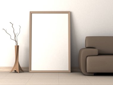 Boş çerçeve ve kanepe