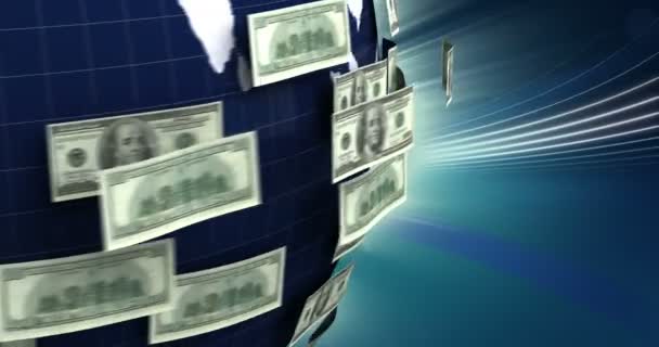 Affaires Mondiales Avec Dollar Transparente — Video